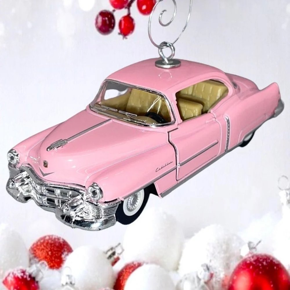 VERY RARE 1953 Pink Cadillac Series 62 1/43 5" Christmas Tree Ornament